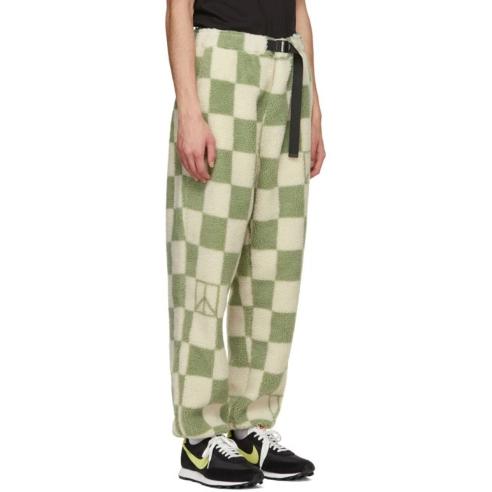 Saturdays NYC Green and White Polar Fleece Serai Trousers - Size large - Picture 3 of 14